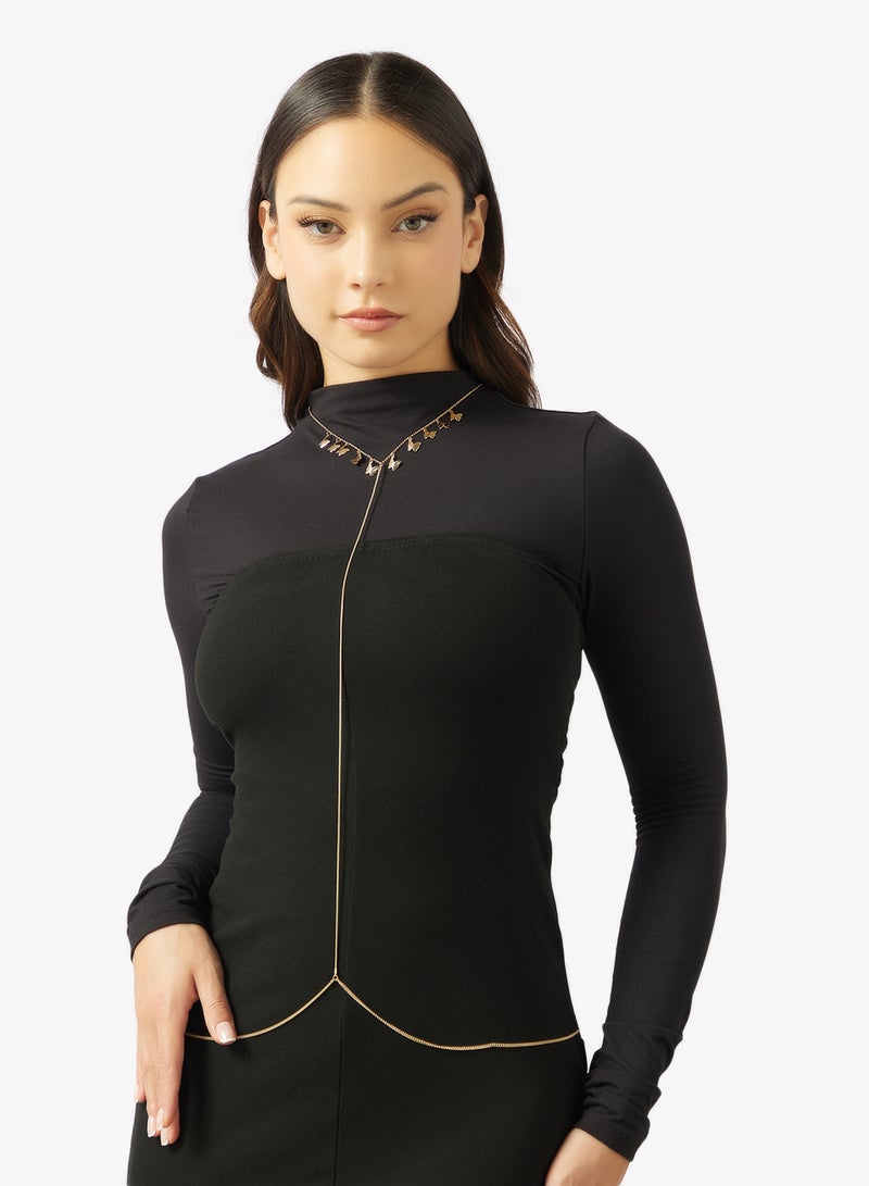 ايلا سلسلة جسم ذهبية دقيقة بتفاصيل - Image 1